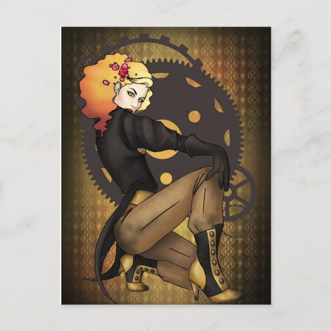 Steampunk Pirate Recruitment Poster Postcard (Front)