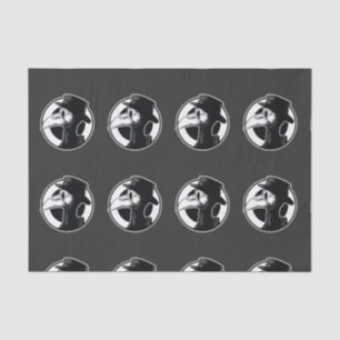 Steampunk Plague Doctor Bird Mask B/W Tissue Paper