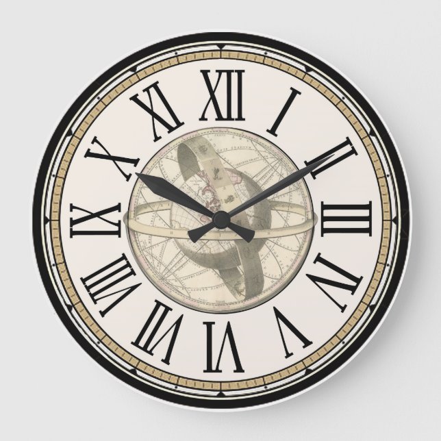 Steampunk Planetary Orbit Wall Clock (Front)