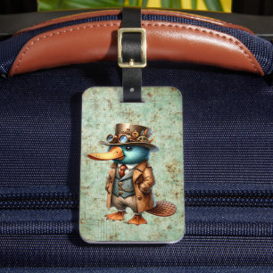 Steampunk Platypus Luggage Tag