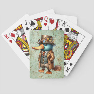 Steampunk Platypus Playing Cards