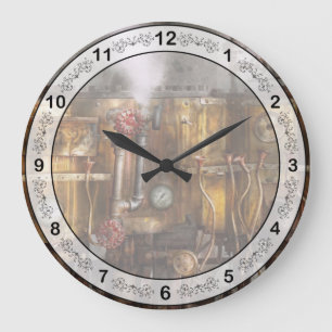 Steampunk - Plumbing - Distilation apparatus Large Clock