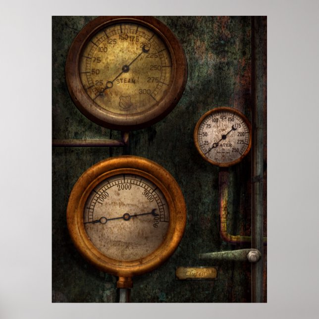 Steampunk - Plumbing - Gauging success Poster (Front)
