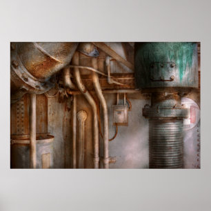 Steampunk - Plumbing - Industrial abstract Poster