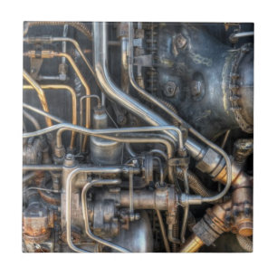 Steampunk Plumbing Pipes Ceramic Tile