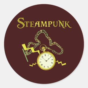 Steampunk Pocketwatch Classic Round Sticker