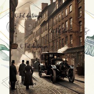 Steampunk Post Apocalyptic Cities Decoupage v11 Tissue Paper