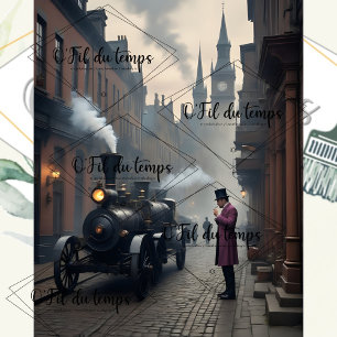 Steampunk Post Apocalyptic Cities Decoupage v7 Tissue Paper