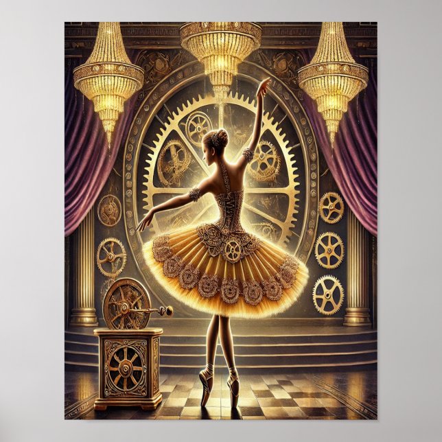 Steampunk Poster 16, The Clockwork Ballerina (Front)