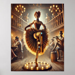 Steampunk Poster 61 The Clockwork Saloon Dancer