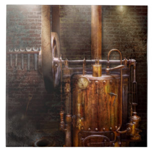 Steampunk - Powering the modern home Ceramic Tile