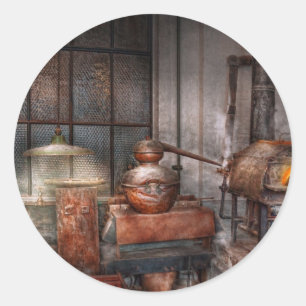Steampunk - Private distillery Classic Round Sticker