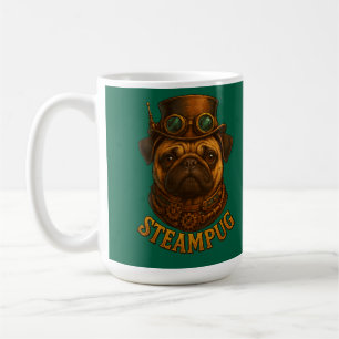 Steampunk Pug Retro vintage design "Steampug" Coffee Mug