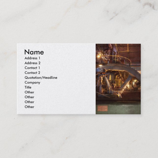 Steampunk - Pumped up Business Card (Front)