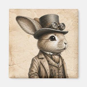 Steampunk Rabbit Magnet