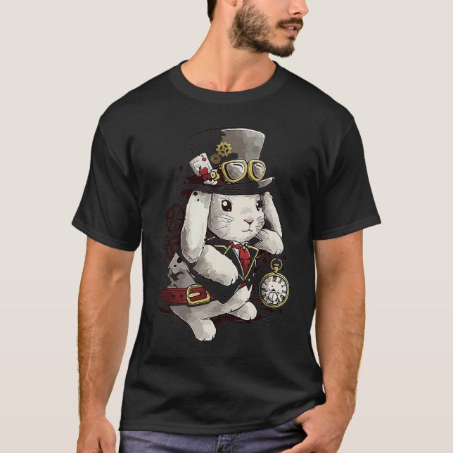 Steampunk Rabbit Steampunk Bunny T-Shirt (Front)