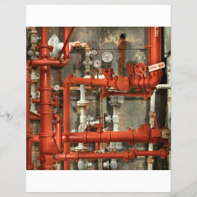 Steampunk - Red pipe headache Flyer (Front)