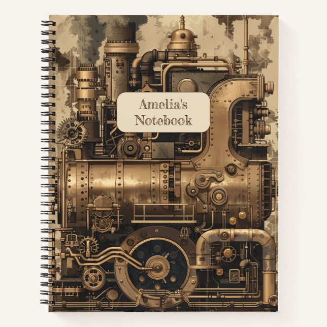 Steampunk Retro Notebook (Front)