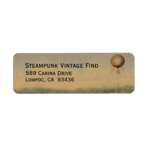 Steampunk Return Address Lavel Label