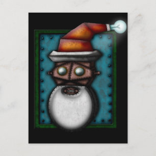Steampunk Robo-Santa, postcard