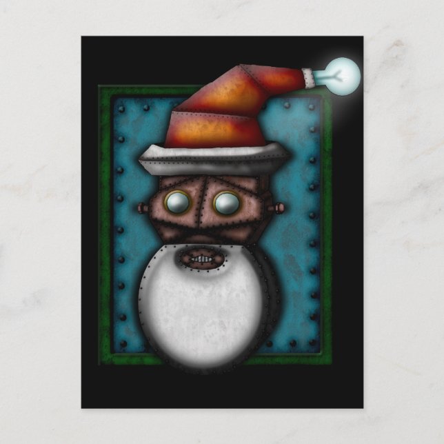 Steampunk Robo-Santa, postcard (Front)