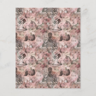 Steampunk Romance Scrapbook Paper