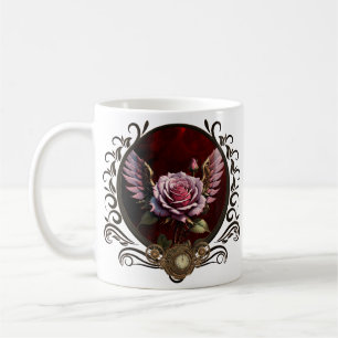 Steampunk rose coffee mug