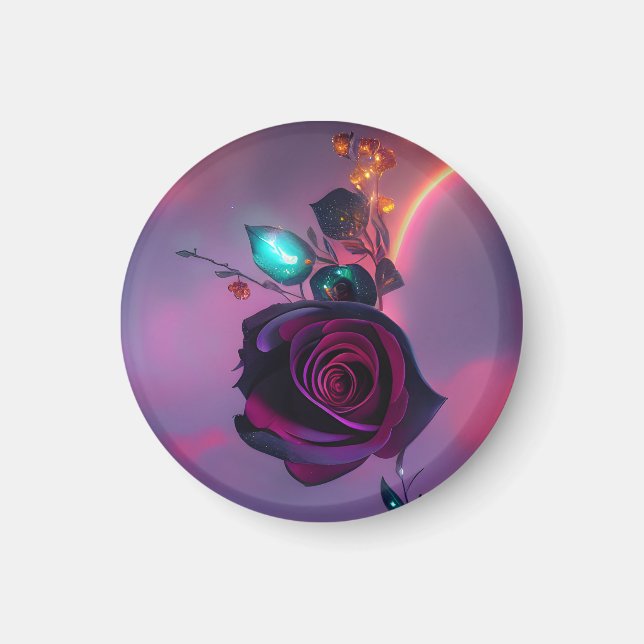 Steampunk Rose Magnet (Front)