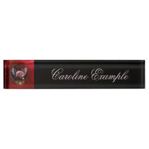 Steampunk rose nameplate