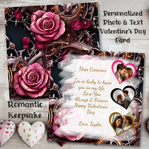 Steampunk Roses Valentine's Day Photo Template