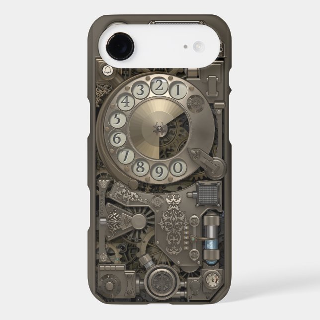 Steampunk Rotary Metal Dial Phone. Case. Case-Mate iPhone Case (Back)