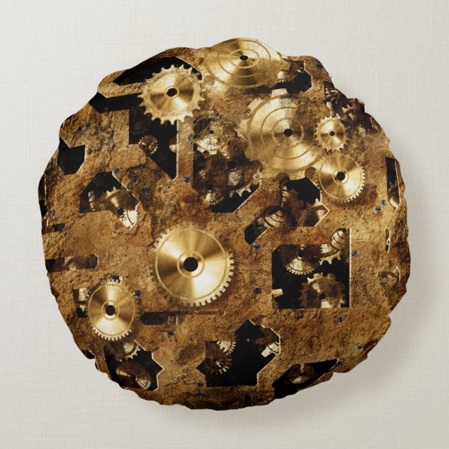 Steampunk Round Cushion (Back)