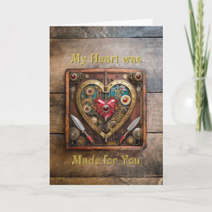 Steampunk Rubies And Daggers Warrior Valentine Thank You Card