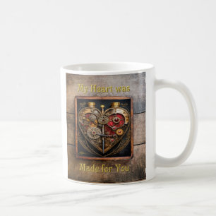 Steampunk Rubies And Gears Dark Heart  Coffee Mug