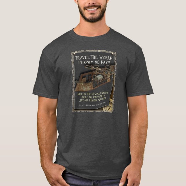 Steampunk Rusty Flying Machine T-Shirt (Front)