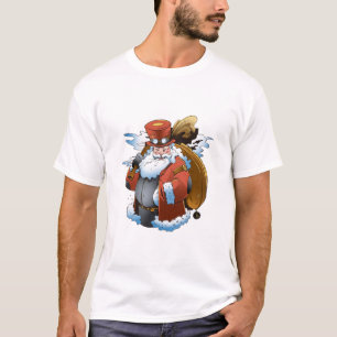 Steampunk Santa Christmas Vintage Style T-Shirt