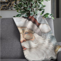 Steampunk Santa Claus Clock Work and Snowy Trees