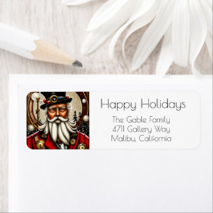 Steampunk Santa Claus Return Address  Label