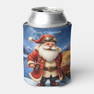 Steampunk Santa Claus – Vintage Christmas Adventur Can Cooler