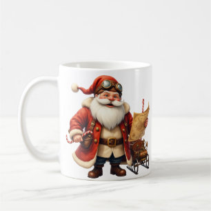 Steampunk Santa Claus – Vintage Christmas Adventur Coffee Mug