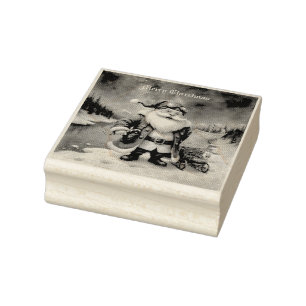 Steampunk Santa Claus – Vintage Christmas Adventur Rubber Stamp