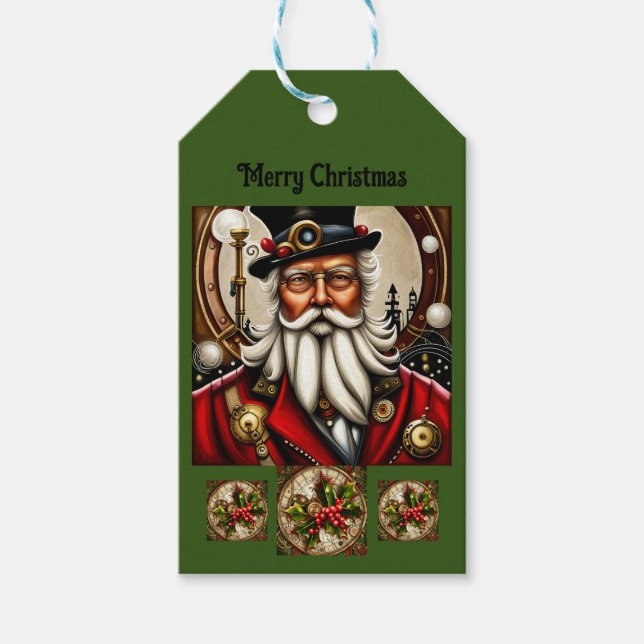 Steampunk Santa Gift Tags (Front)