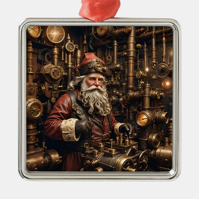 Steampunk Santa Ornament (Front)