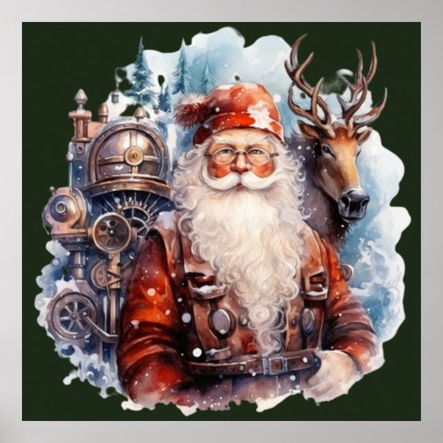 Steampunk Santa Poster (Front)