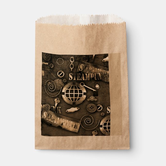 Steampunk, scrapbooking favour bag (Front)
