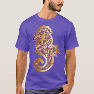 Steampunk seahorse abstract design T-Shirt