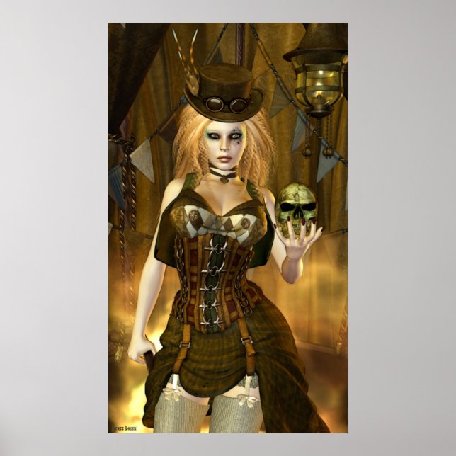 Steampunk Series JADE Fantasy Art Poster (Front)