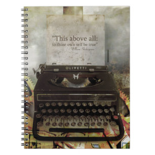 Steampunk Shakespeare Quote Hardcover Notebook