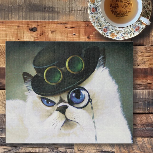 Steampunk Siamese Persian Cat Jigsaw Puzzle (Creator Uploaded)