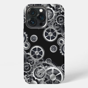 Steampunk Silver Gears iPhone 13 Pro Case